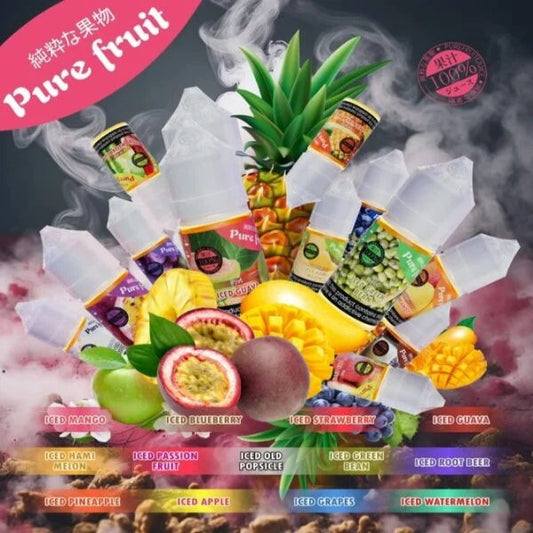 日本進口 Pire Fruit 純粹果物 30mL 小煙油｜日本人氣系列・多款水果風味・清爽順口