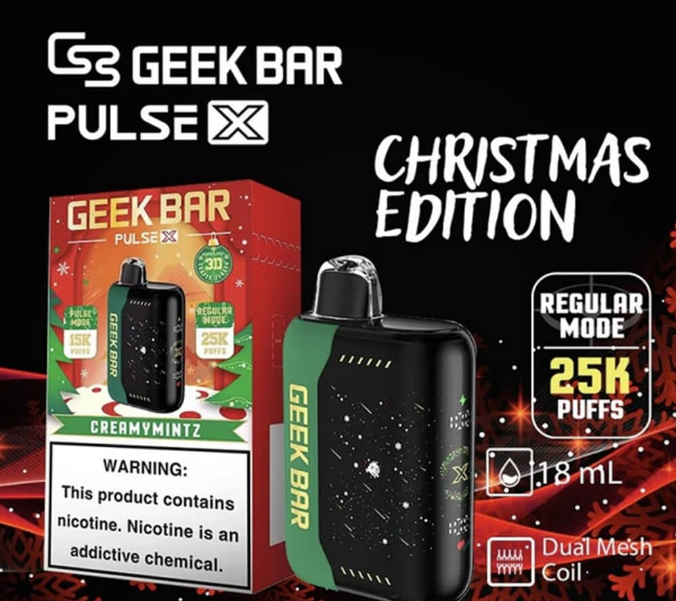 美國潮牌 GEEK BAR PULSE X星空 25000口一次性電子煙-曲面數控顯示器-AI智慧調壓系統