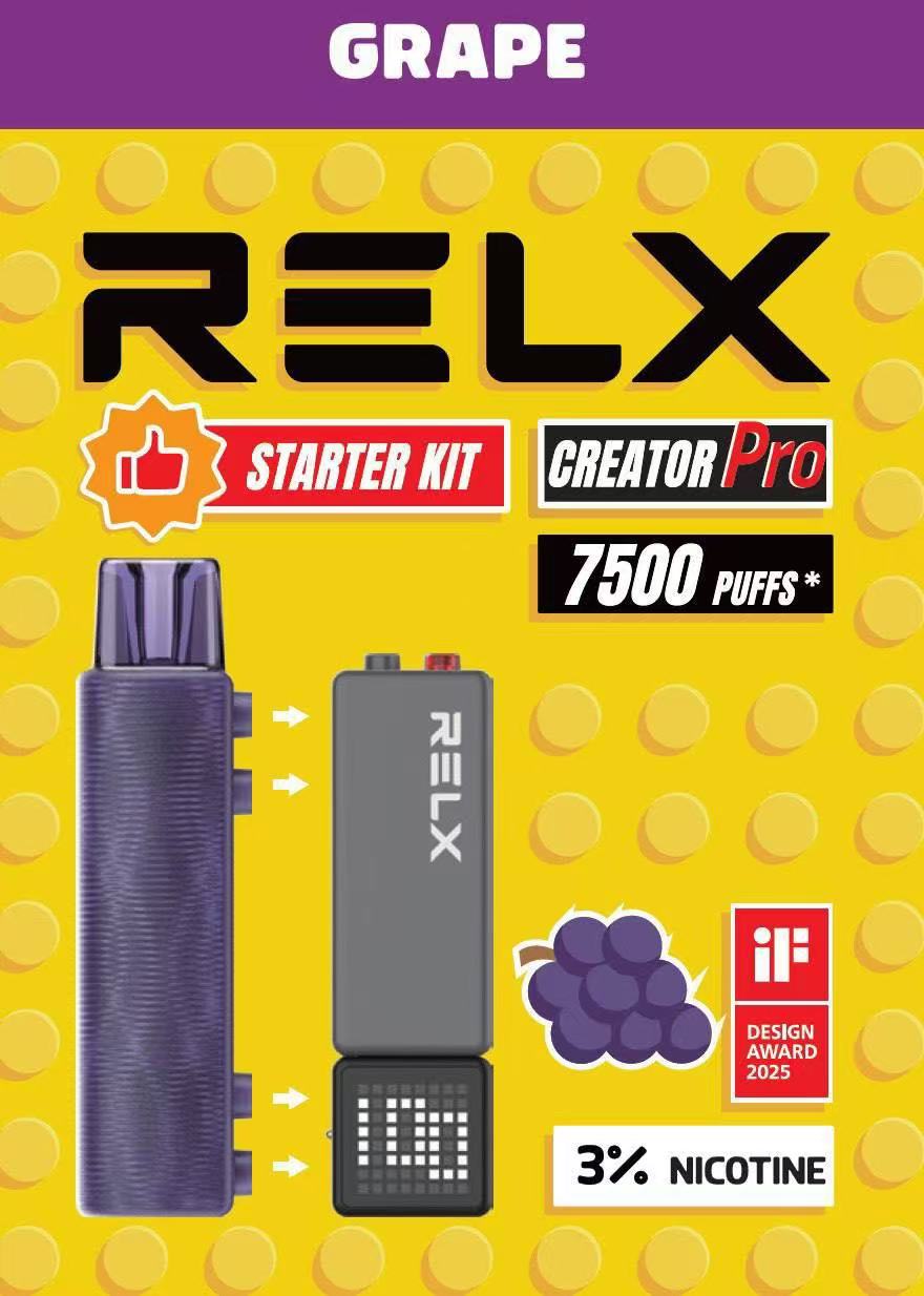RELX悅刻7000口一體式套裝｜主機+煙彈即開即用｜長效續航・細膩口感・便攜電子煙