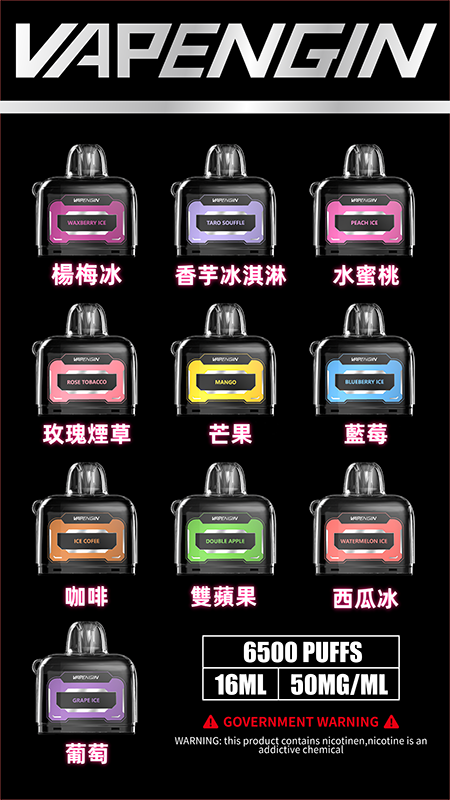【VAPENGIN】木星一次性 6500口 木星套裝 煙彈 換彈拋棄式電子煙