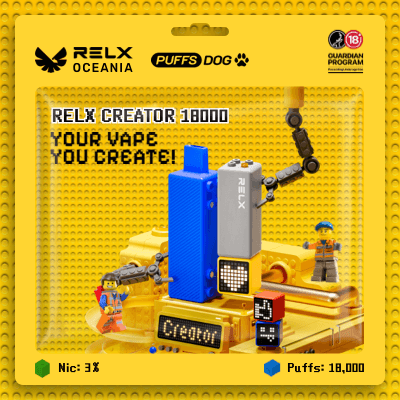 RELX悅刻積木Greator 22000口【買2盒煙彈送1主機】