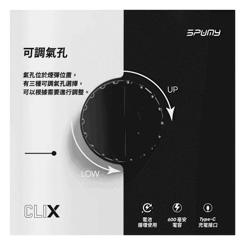 美國 Spumy CLIX 7500口｜買2送1限時組合🔥可調吸阻｜多口味現貨｜高CP拋棄式電子煙