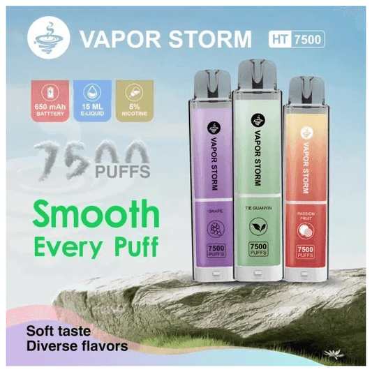 【VAPOR STORM 風暴辣妹 】大容量拋棄式7500口電子菸/可充電